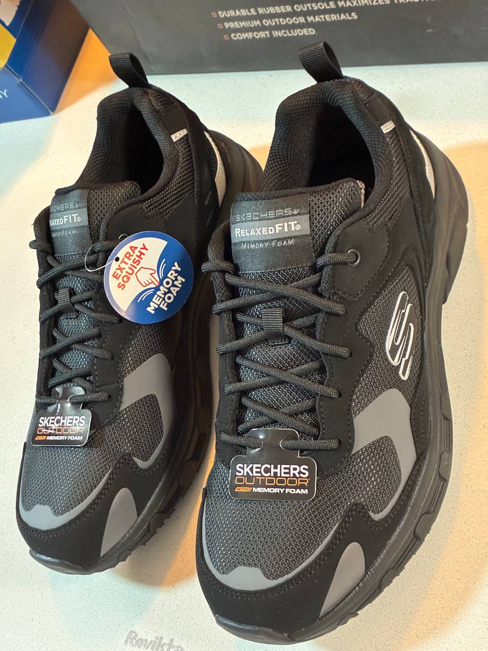 Skechers Outdoor Memory Foam Zapatillas Negras