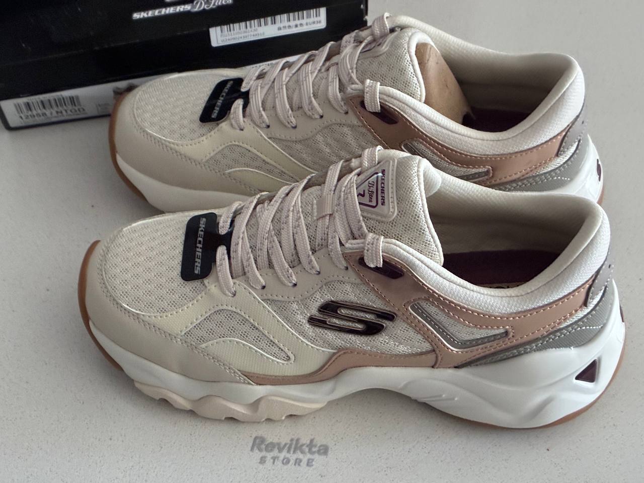 Skechers D'Lites Blanco Mujer Talla 38